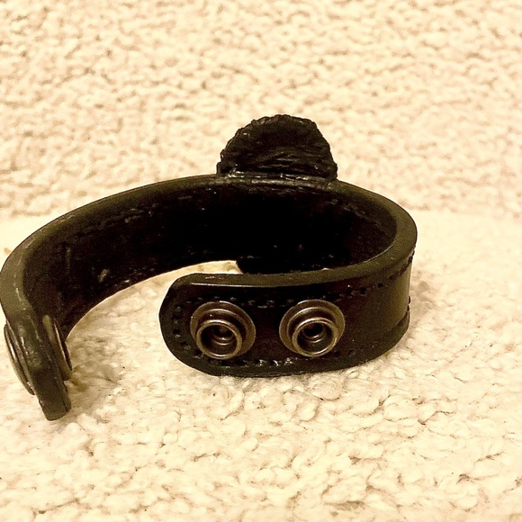 Natural Picture Jasper leather cuff and natural Sandstone necklace. - Picture 6 of 12